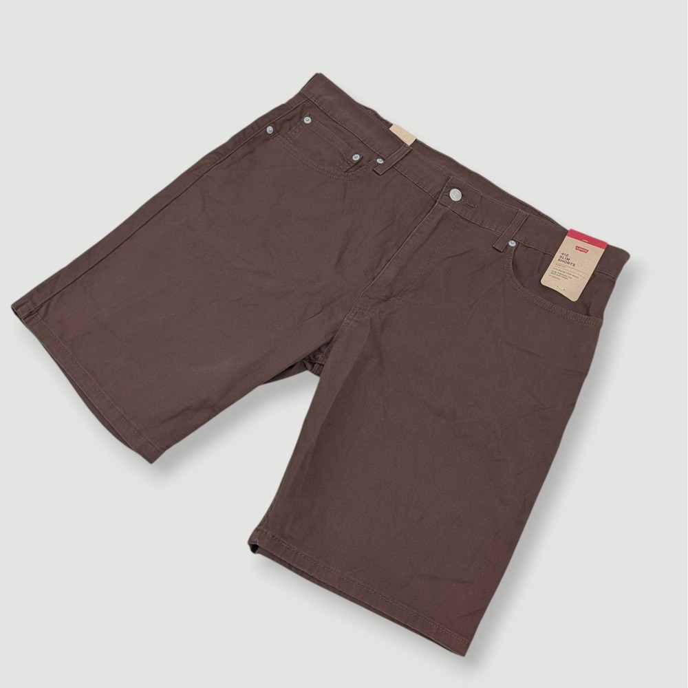 Levi's 412 Slim Shorts Men Size 38 9" Inseam Brown Stretch Casual